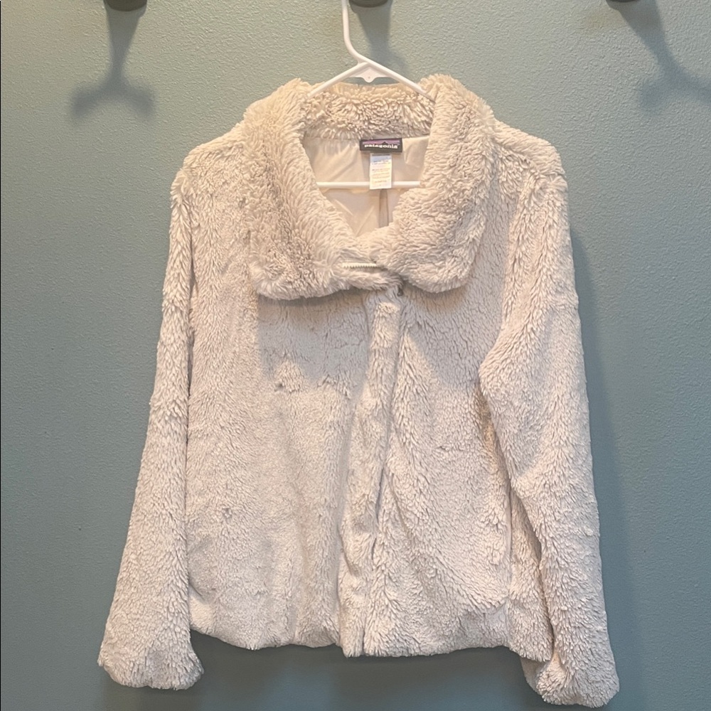 Patagonia High-Pile Fleece Jacket – Women’s Cream Full-Zip Coat – Women’s XL - Picture 5 of 6